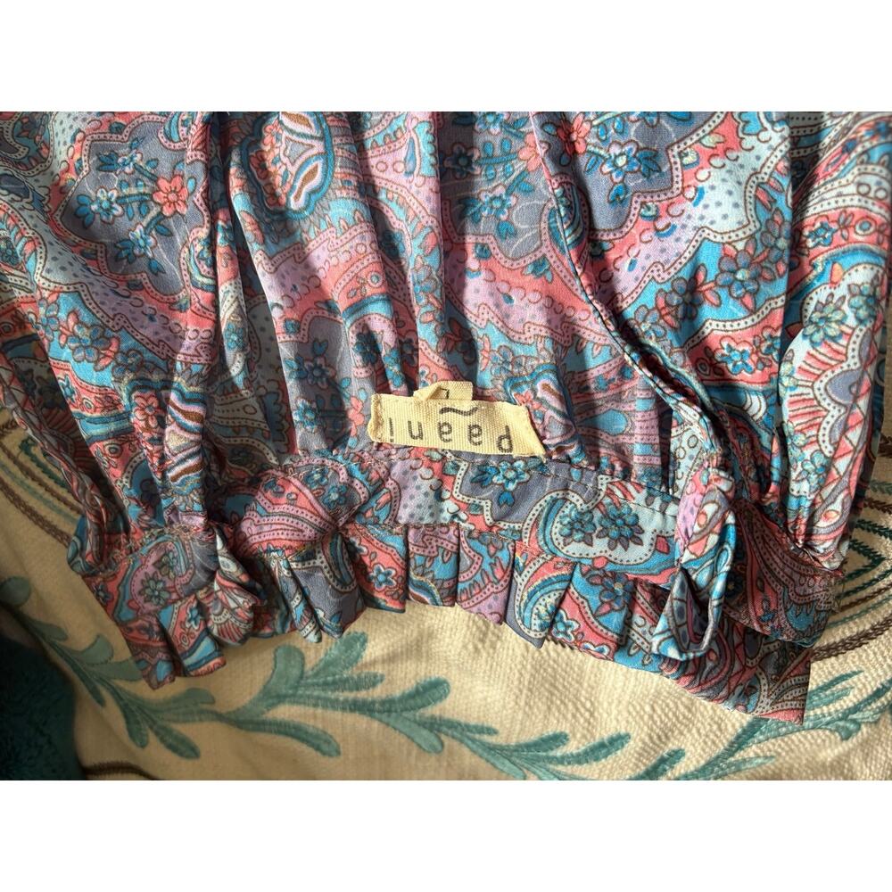 Paani Paisley Tiered Tunic Racerback Dress Large - Picture 7 of 7
